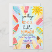 学校最後のパーティーのお誘い、スクールアウトパーティー 招待状 (正面)