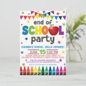 学校最後のパーティー招待状 夏の卒業式 , 学校最後のパーティー招待状 夏の卒業プレート 招待状 (スタンド正面)