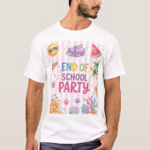 学校最後のパーティー ストライプTシャツ Tシャツ (正面)