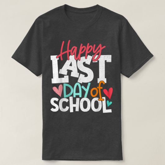 学校最後の日おめでとう教師と生徒の卒業 Tシャツ (デザイン正面)