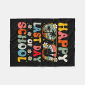 学校最後の日おめでとう!夏が始まるね、先生、男子、女子たち フリースブランケット (正面(横))