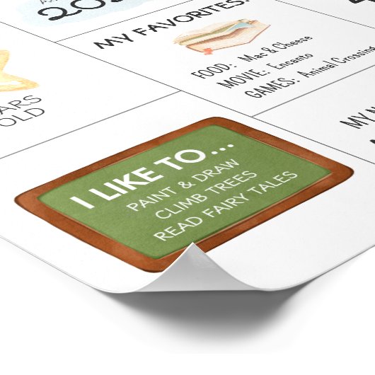 学校最後の日の幼稚園のサイン ポスター (角)