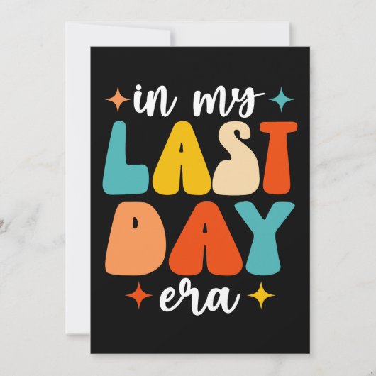 学校最後の日イラスト面白い学校最後の日 招待状 (正面)