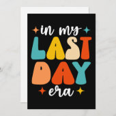 学校最後の日イラスト面白い学校最後の日 招待状 (正面/裏面)