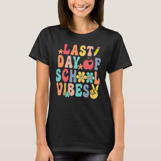 学校最後の日バイブキッズ先生学生卒業 Tシャツ (正面)