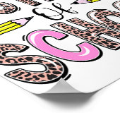 学校最後の日レオパード先生生卒業生 ポスター (角)