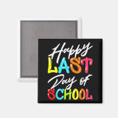 学校最後の日、おめでとう！子供たち、先生、学生たち！ マグネット (正面/裏面)