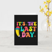 学校最後の日 こんにちは 夏の先生 キッズ カード (黄色い花)