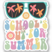 学校最後の日 グルービーな夏休みの始まり シール (正面)