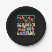 学校最後の日  サマーバケーションだ Groovy 学校が夏休みになった ペーパープレート (正面)