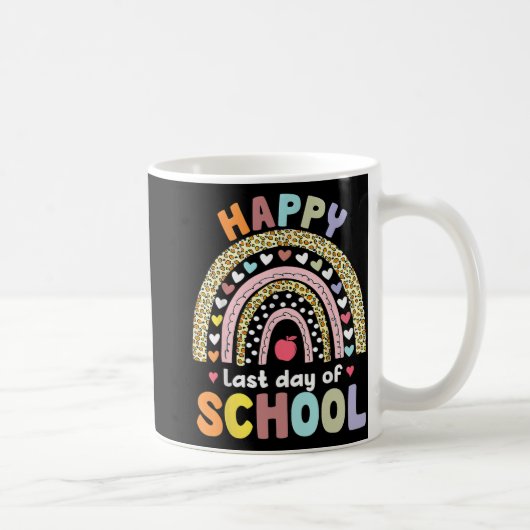 学校最後の日 先生 生徒 卒業式 雨 コーヒーマグカップ (右)