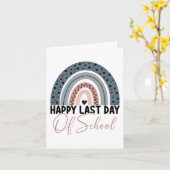 学校最後の日 先生 生徒 虹 卒業 カード (黄色い花)