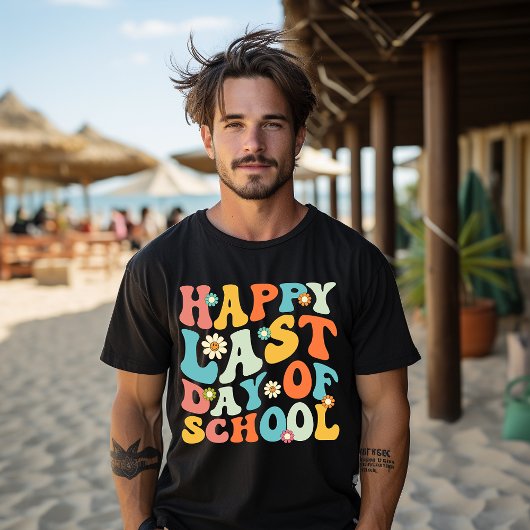 学校最後の日 夏の先生 学生 Tシャツ