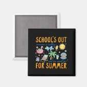 学校最後の日、夏休みの始まり マグネット (正面/裏面)