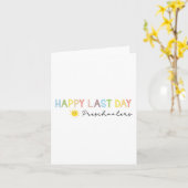 学校最後の日 幼稚園の先生 年末の先生 カード (黄色い花)