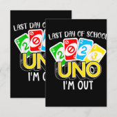 学校最後の日 2023 ウノ 私は終わり Tシャツ 卒業生 招待状 (正面/裏面)