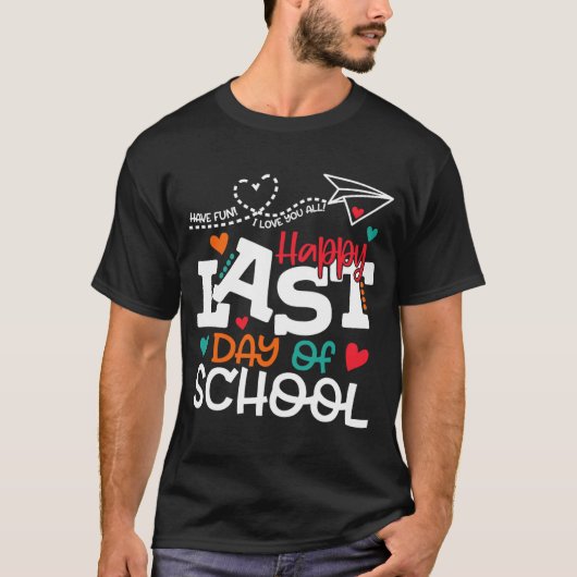 学校最後の日 Tシャツ 先生 卒業 Tシャツ (正面)