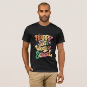 学校最後の1週間 おめでとう 先生と生徒 グルーヴィー Tシャツ (正面フル)