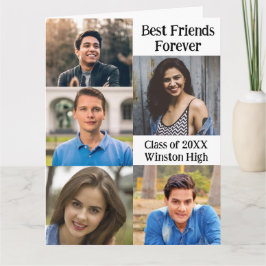 学校最高の友だち写真コラージカード カード
