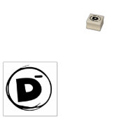 学校格付けDマイナスのゴム印 ラバースタンプ (押印)