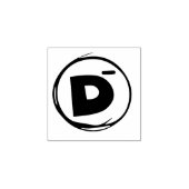 学校格付けDマイナスのゴム印 ラバースタンプ (インプリント)