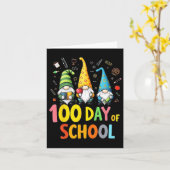 学校格言おもしろい先生と学生の100日目 カード (黄色い花)
