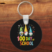 学校格言おもしろい先生と学生の100日目 キーホルダー (正面)