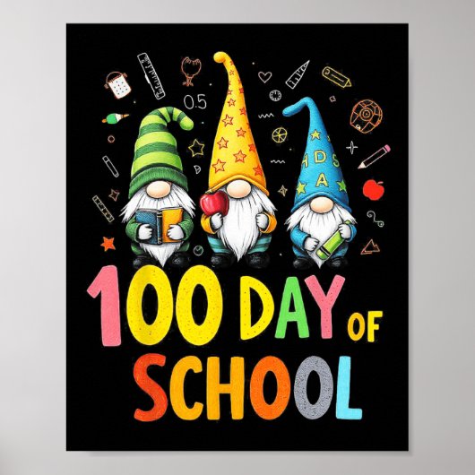 学校格言おもしろい先生と学生の100日目 ポスター (正面)