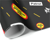 学校横断巡視棒つきキャンデーと安全シンボルや象徴 ラッピングペーパー (ロールコーナー)