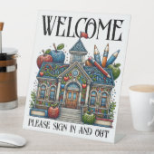 学校歓迎サイン 台座サイン (インサイチュ)