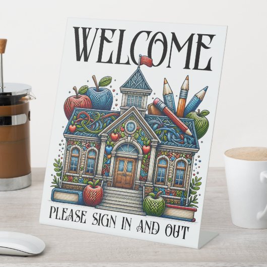 学校歓迎サイン 台座サイン (インサイチュ)