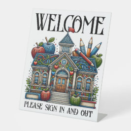 学校歓迎サイン 台座サイン