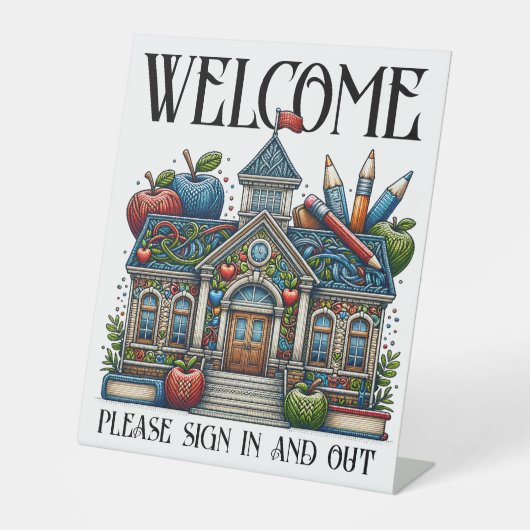 学校歓迎サイン 台座サイン (正面)