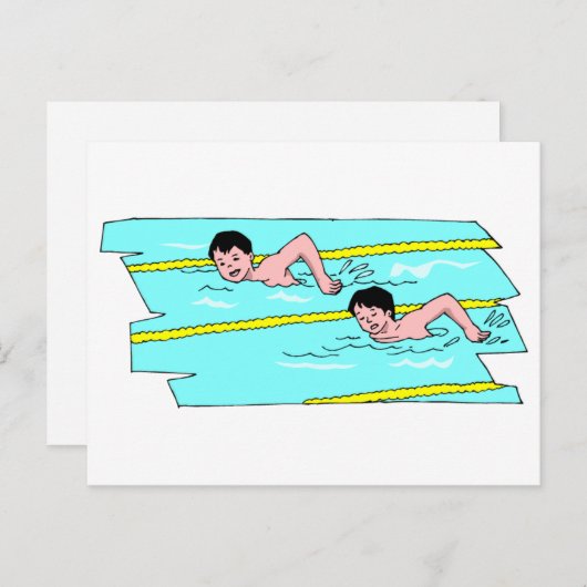 学校水泳大会 ポストカード (正面/裏面)