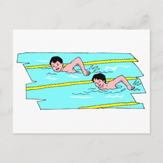 学校水泳大会 ポストカード (正面)