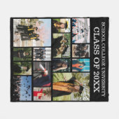 学校法人大学卒業クラスの写真 フリースブランケット (正面(横))