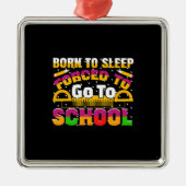 学校生まれへ行くことを余儀なくされた睡眠先生 メタルオーナメント (正面)