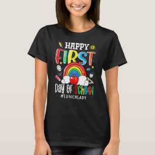 学校生活が始まったよ 給食のおばちゃんの新学期 Tシャツ
