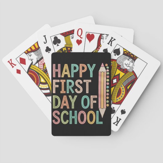 学校生活が始まる！最初の日おめでとう トランプ (裏面)