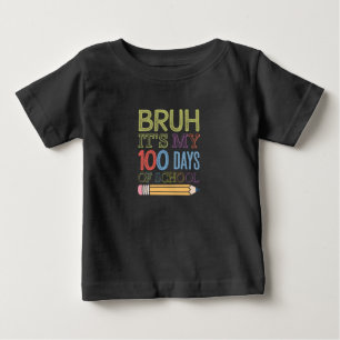 学校生活が100日目だなんて!100日目の学校で使う面白グッズ ベビーTシャツ