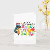 学校生活に笑顔を取り戻す教師の愛 カード (黄色い花)