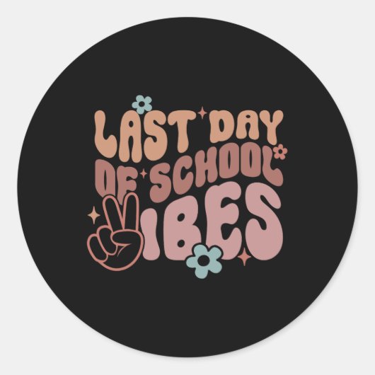 学校生活の最終日 ラウンドシール (正面)