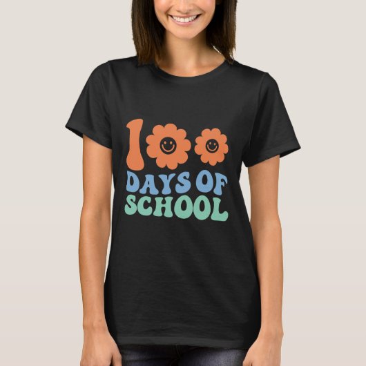 学校生活の70年代レトロ・グルーヴィーな教師と生徒 Tシャツ (正面)