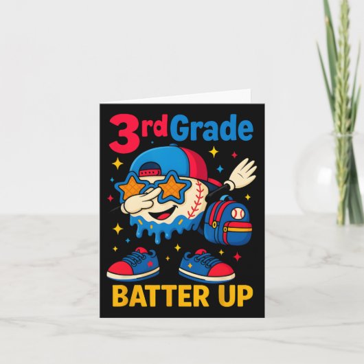 学校生活スタートベースボールアイスクリームドリップ初日O カード (正面)