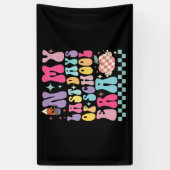 学校生活最後の教師ライフは楽しいな 横断幕 (縦)