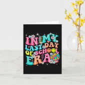 学校生活最後の日 教師 男子 女子 こんにちは カード (黄色い花)