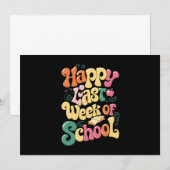 学校生活最後の1週間が始まったね先生たち学生たち最高 招待状 (正面/裏面)