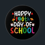 学校生活100日おめでとう先生生徒 缶バッジ<br><div class="desc">学校生活100日おめでとう 学校生活100日 先生 生徒 Tシャツ</div>