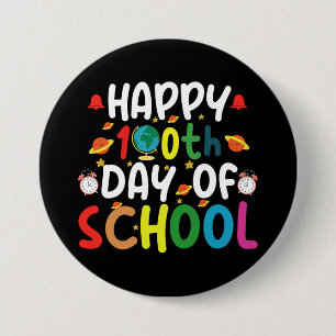 学校生活100日おめでとう先生生徒 缶バッジ
