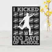 学校生活100日目にサッカーを蹴った 100日目 学校生活 カード (黄色い花)